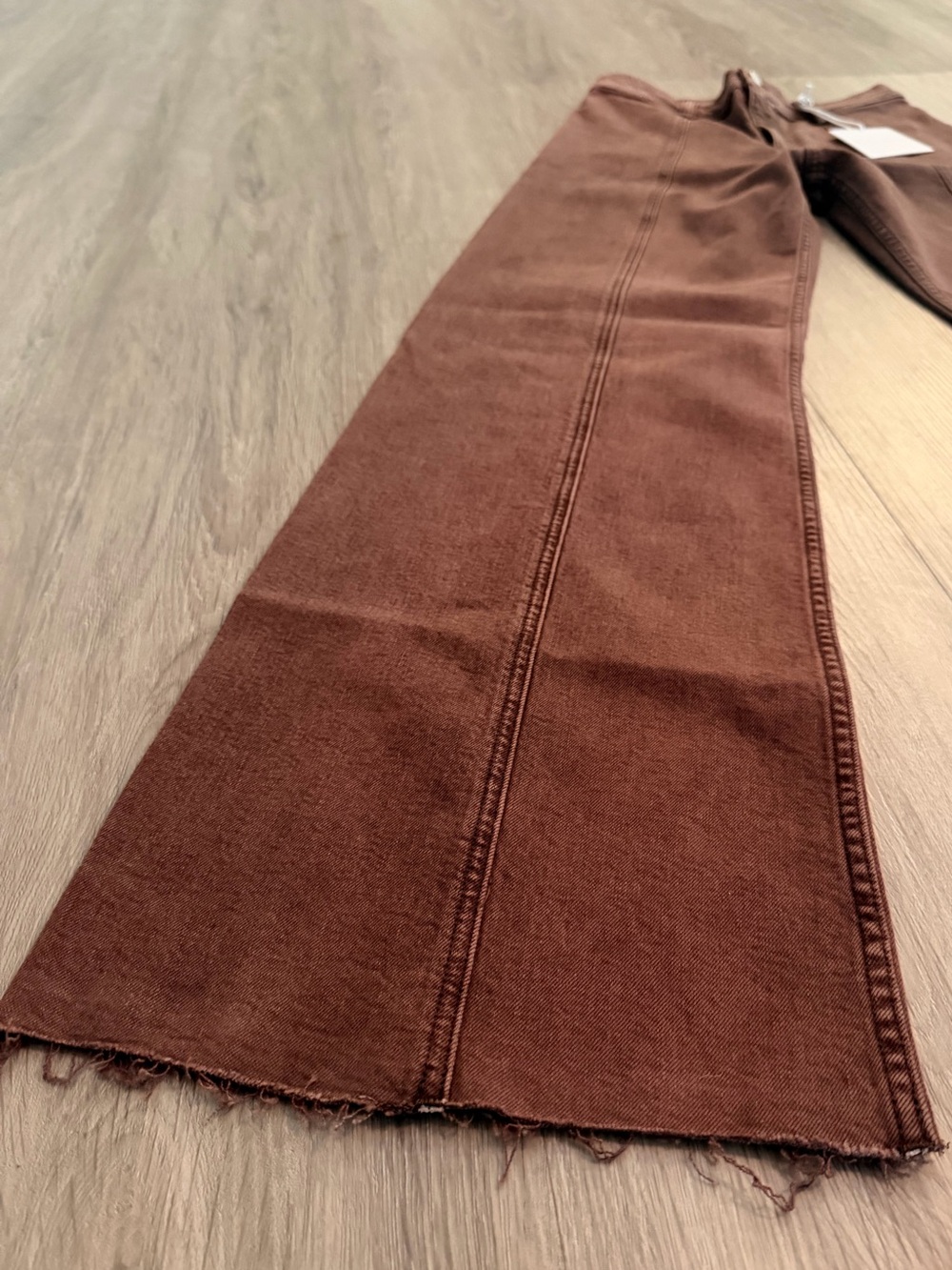 PISTOLA High-Waist Warm Brown Wide-Leg Jeans Sz 26 NWT $180!! - Picture 2 of 5